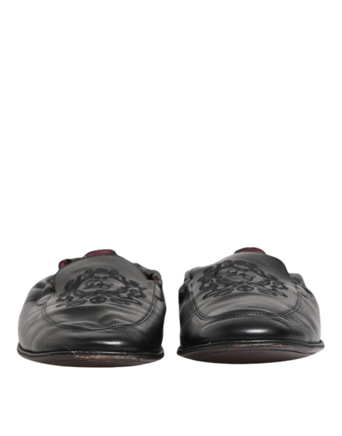 Dolce &amp; Gabbana – Schwarze Slipper aus Leder für Herren, flach