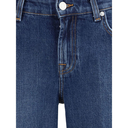 7FOR Blaue Baumwoll-Jeans mit geradem Bein