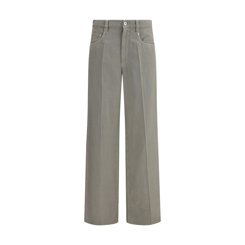 Brunello Cucinelli Zweifarbige Baumwolljeans im Relaxed Fit