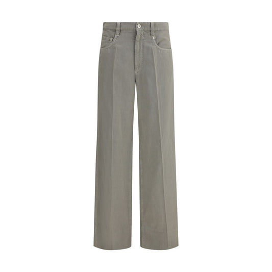 Brunello Cucinelli Zweifarbige Baumwolljeans im Relaxed Fit
