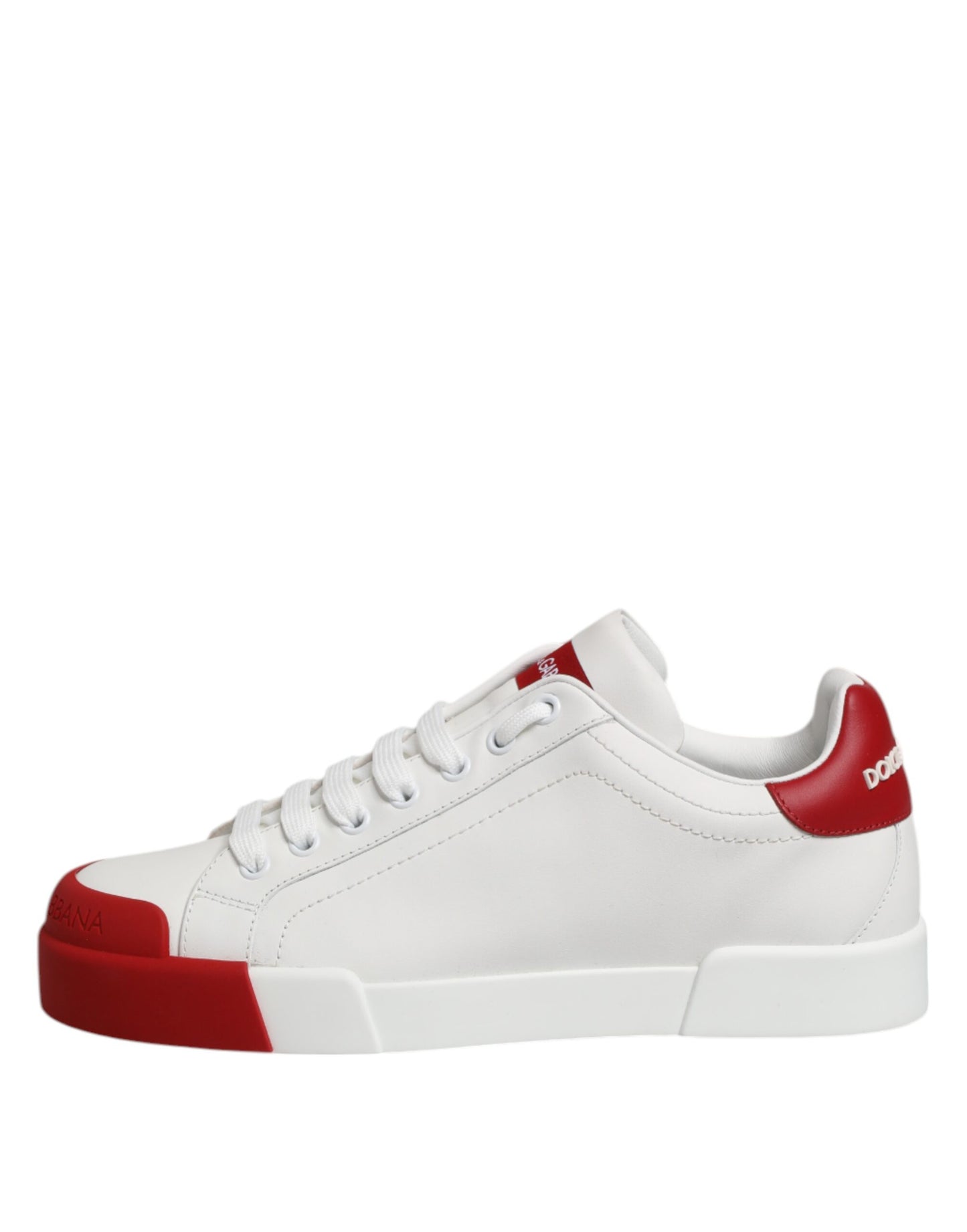 Dolce &amp; Gabbana Weiße Leder DG Logo Low Top Sneakers Schuhe