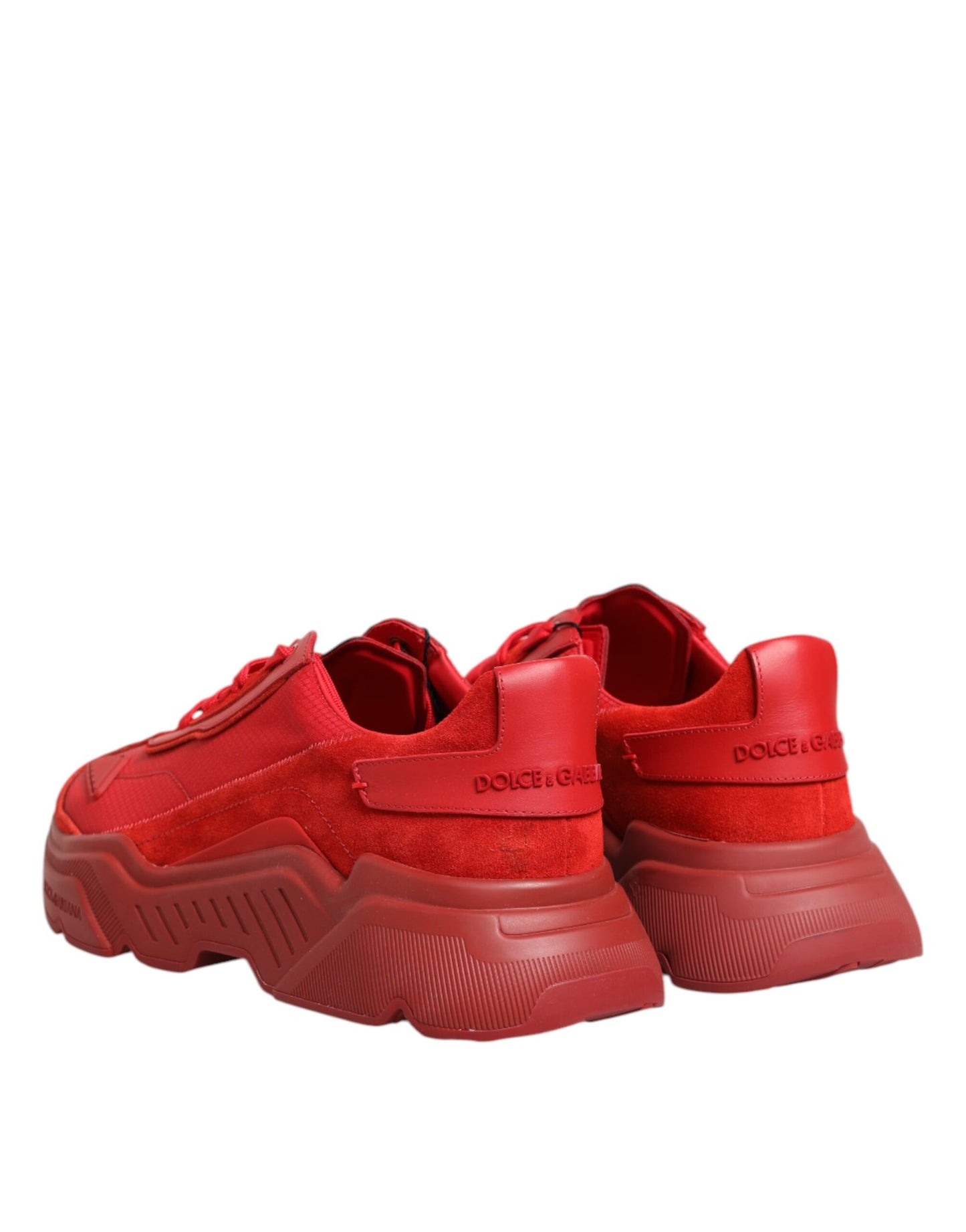 Dolce &amp; Gabbana Rote Daymaster Low Top Sneakers aus Leder