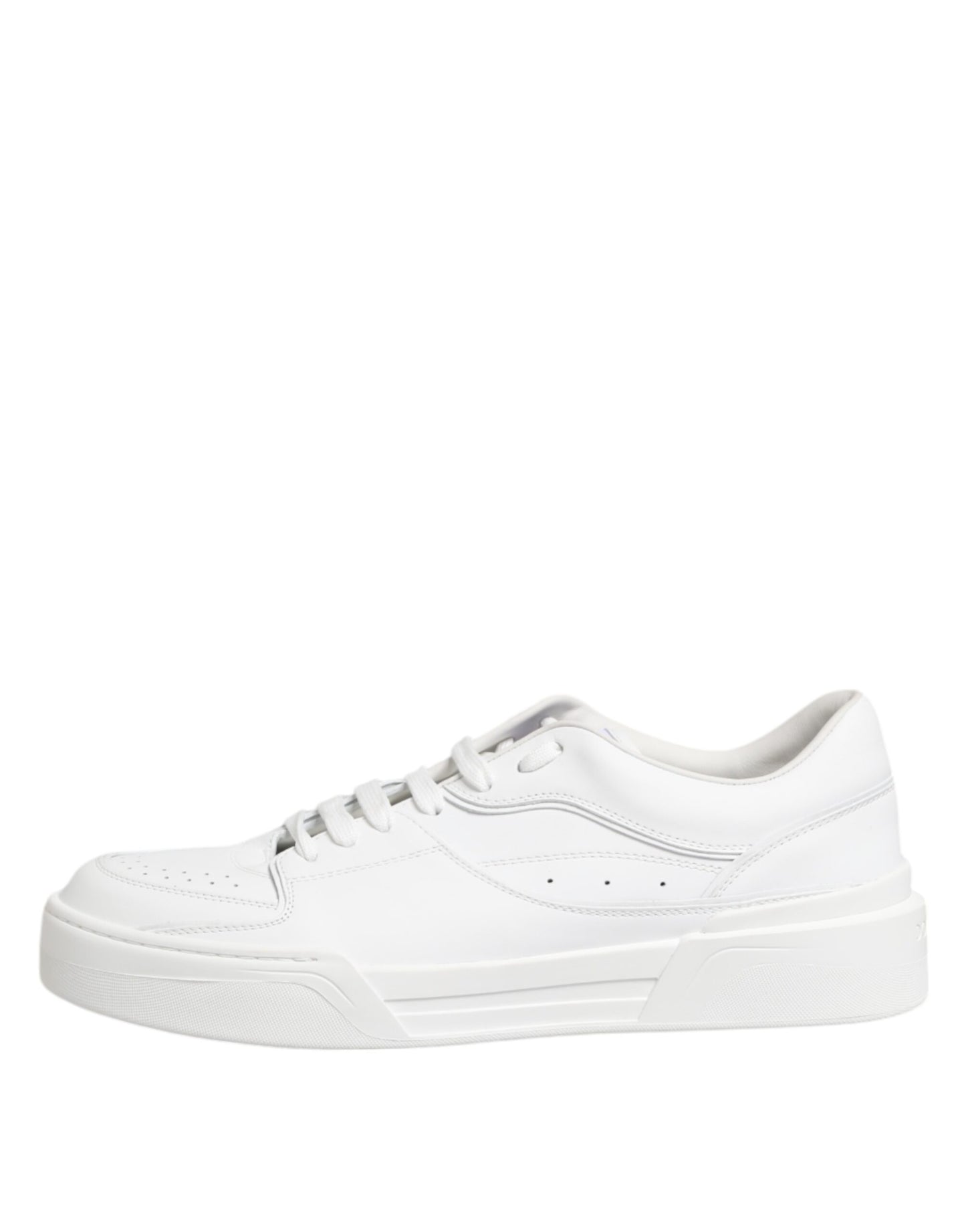 Dolce & Gabbana White Miami Leather Low Top Sneakers Shoes