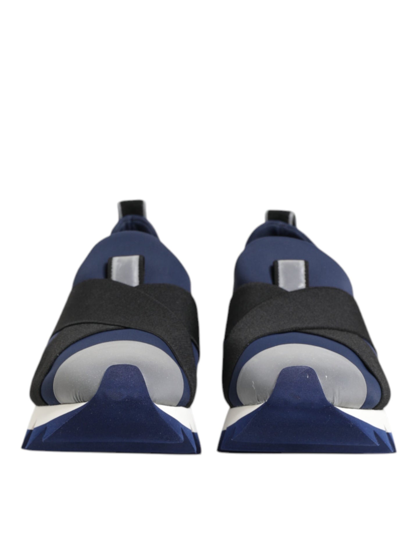 Dolce &amp; Gabbana Blau Schwarz Slip On Low Top Herren Sneakers Schuhe