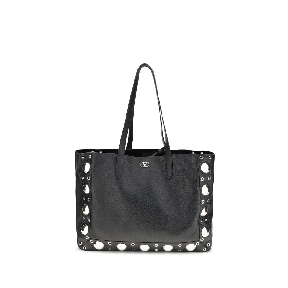 Valentino Garavani Schultertasche aus schwarzem Kalbsleder (Bos Taurus)
