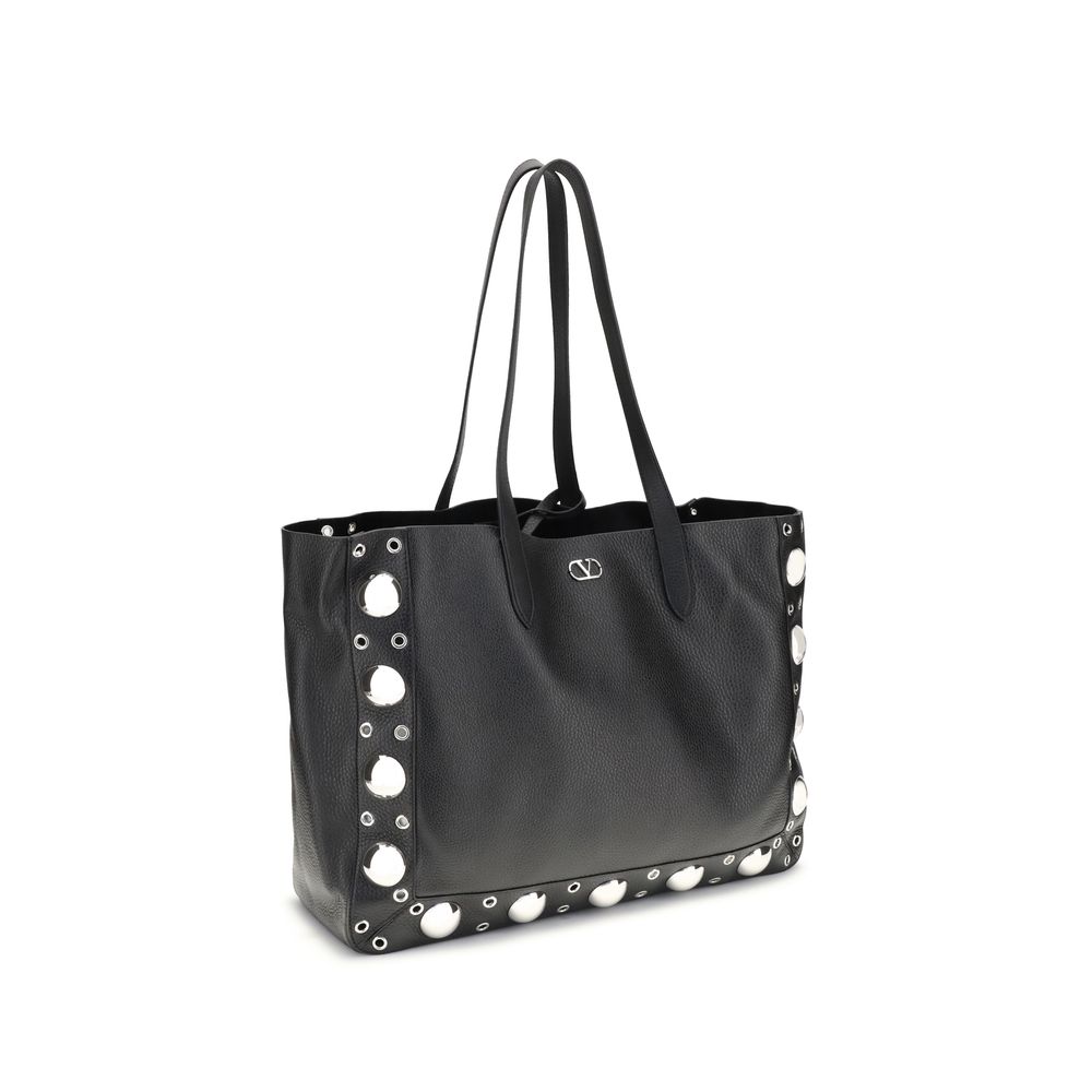 Valentino Garavani Schultertasche aus schwarzem Kalbsleder (Bos Taurus)