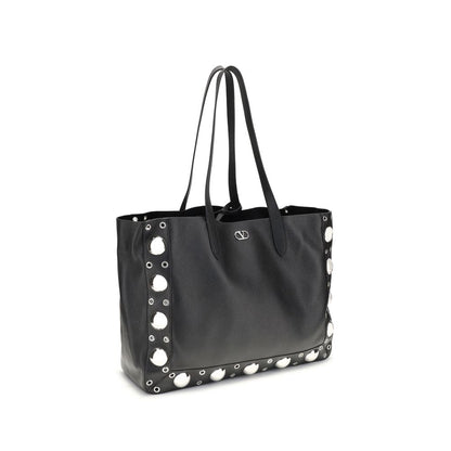 Valentino Garavani Schultertasche aus schwarzem Kalbsleder (Bos Taurus)
