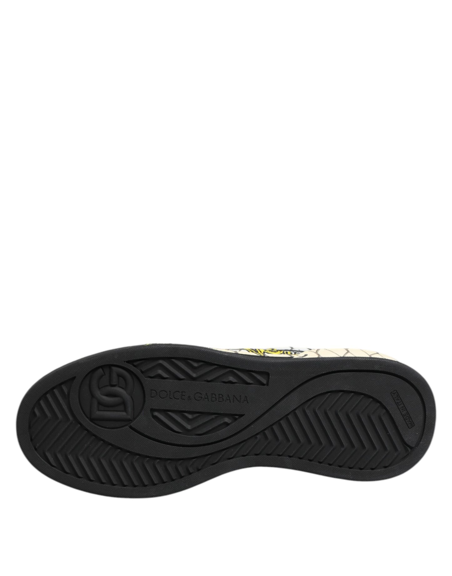 Dolce &amp; Gabbana Weiße Low Top-Sneakers mit Logo-Print für Herren