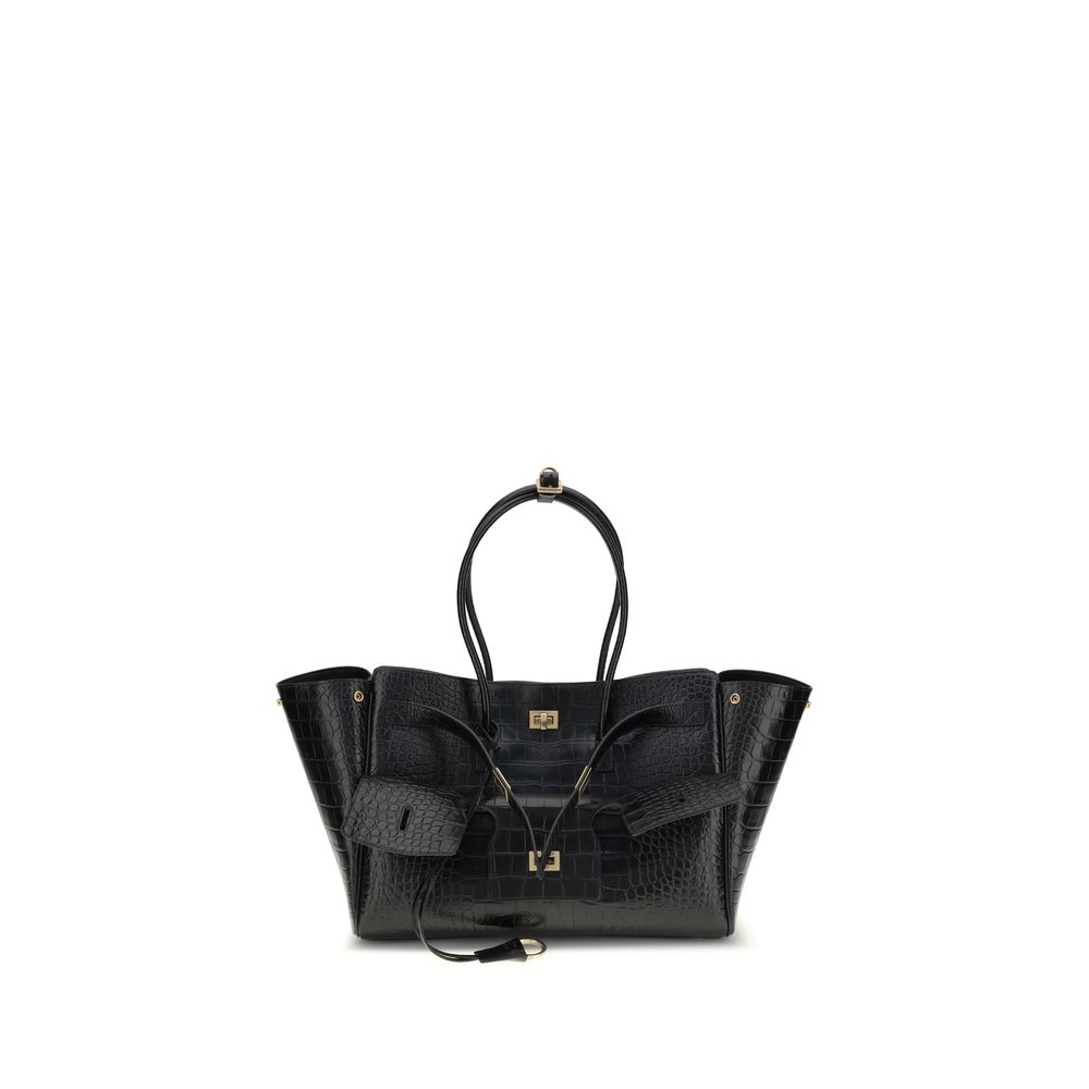 Balenciaga Schultertasche aus schwarzem Kalbsleder Bos Taurus