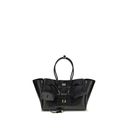 Balenciaga Schultertasche aus schwarzem Kalbsleder Bos Taurus