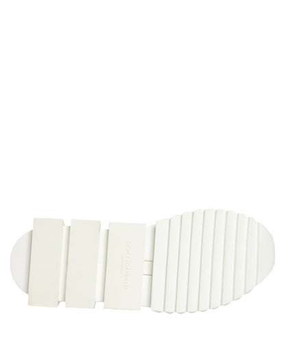 Dolce &amp; Gabbana – Weiße Sorrento-Sneaker mit niedrigem Schnürschuh