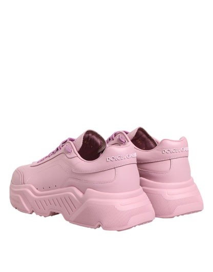 Dolce &amp; Gabbana Daymaster Low Top Sneakers aus rosa Leder