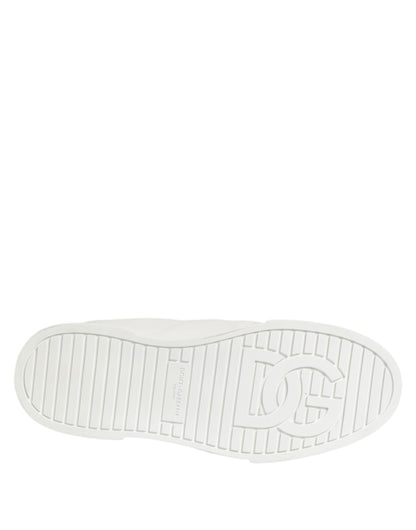 Dolce &amp; Gabbana Weiße Logo-Plakette Low Top Herren Sneakers Schuhe