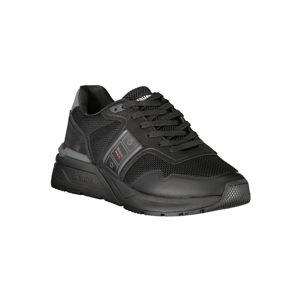 Blauer Herren-Sneaker aus schwarzem Polyester