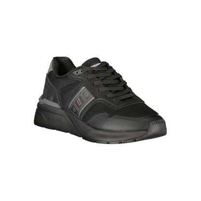 Blauer Herren-Sneaker aus schwarzem Polyester