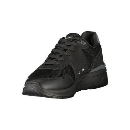 Blauer Herren-Sneaker aus schwarzem Polyester
