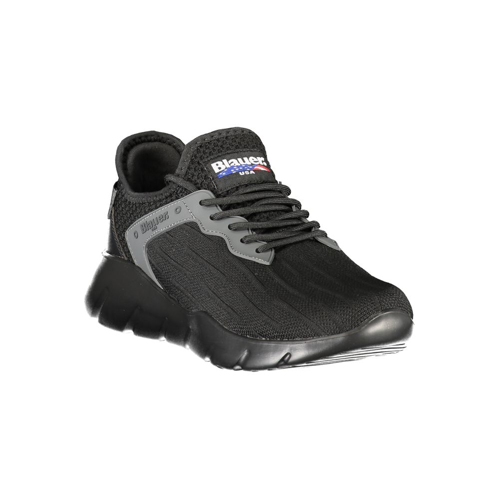 Blauer Herren-Sneaker aus schwarzem Polyester