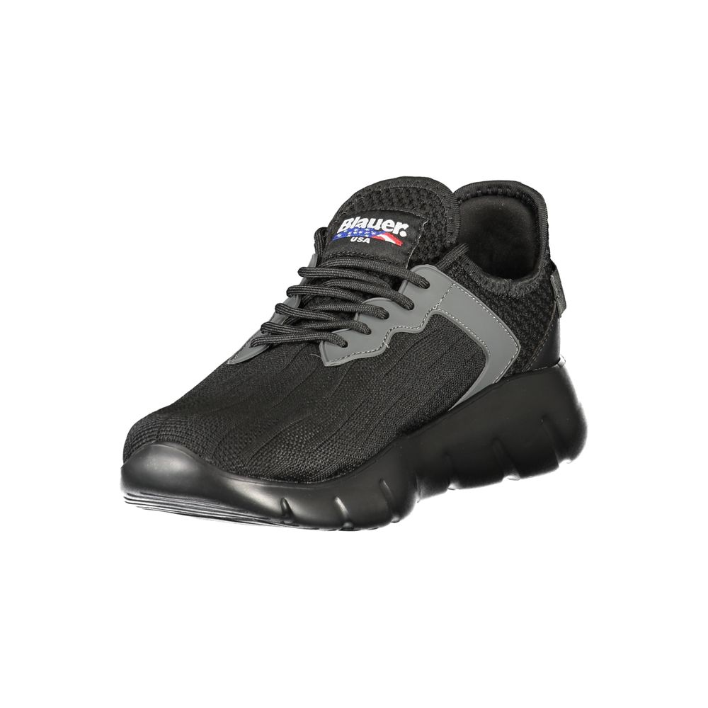 Blauer Herren-Sneaker aus schwarzem Polyester