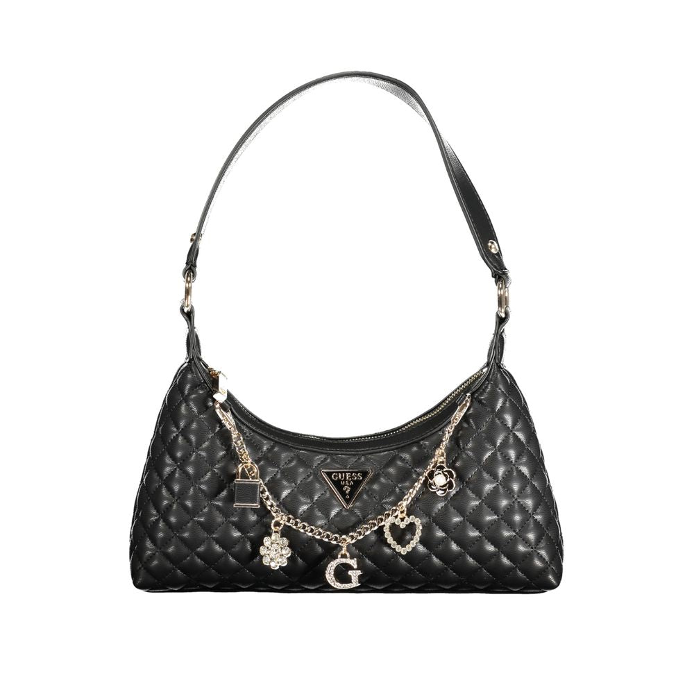 Guess Jeans Schwarze Polyethylen-Damenhandtasche