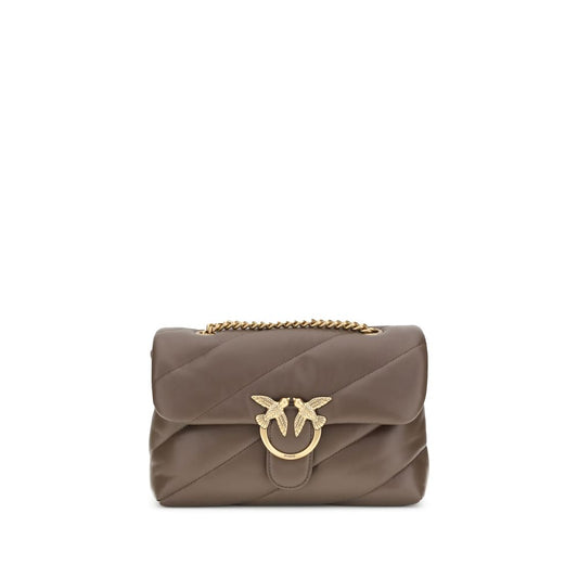 PINKO Schultertasche aus braunem Kalbsleder (Bos Taurus)