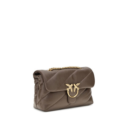 PINKO Schultertasche aus braunem Kalbsleder (Bos Taurus)