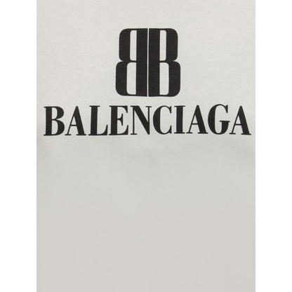 Balenciaga Graues Baumwoll-T-Shirt
