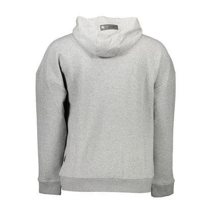Plein Sport Grauer Baumwoll-Kapuzenpullover für Herren