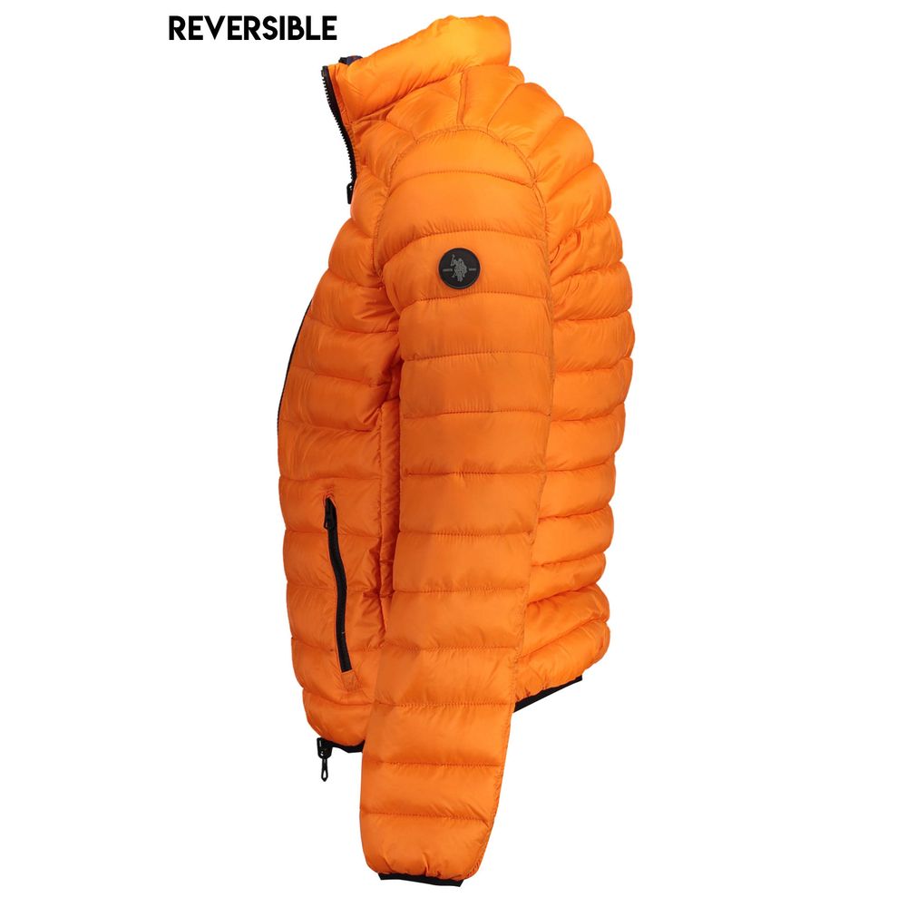 US POLO ASSN. Orange Nylon Jacken &amp; Mantel