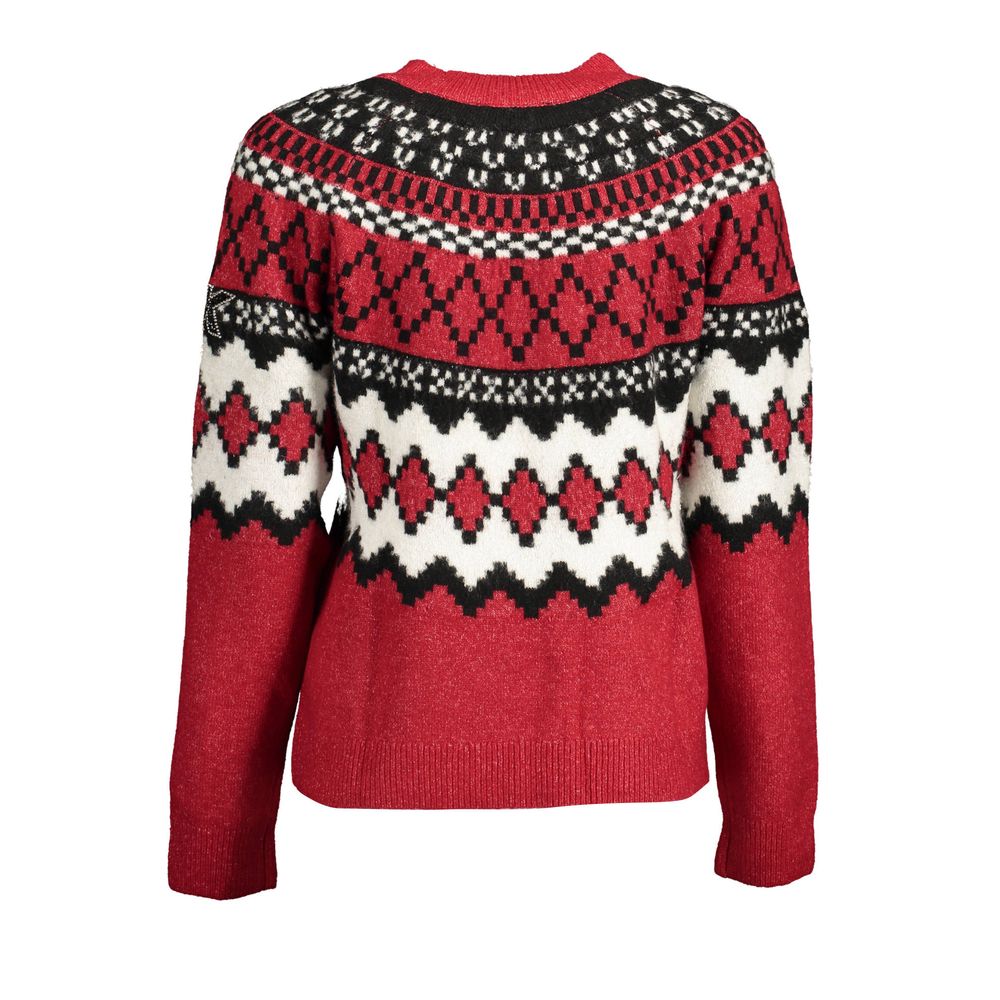 Desigual Roter Polyesterpullover