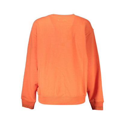 Desigual Orangefarbener Baumwollpullover für Damen