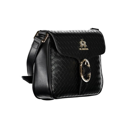 La Martina Schwarze Polyethylen-Handtasche