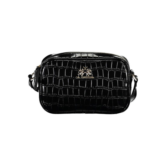 La Martina Schwarze Polyethylen-Handtasche