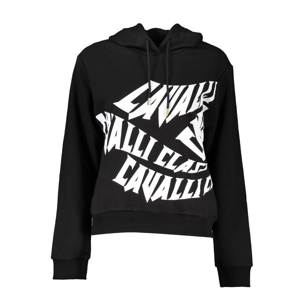 Schwarzes Baumwoll-Sweatshirt Cavalli Class