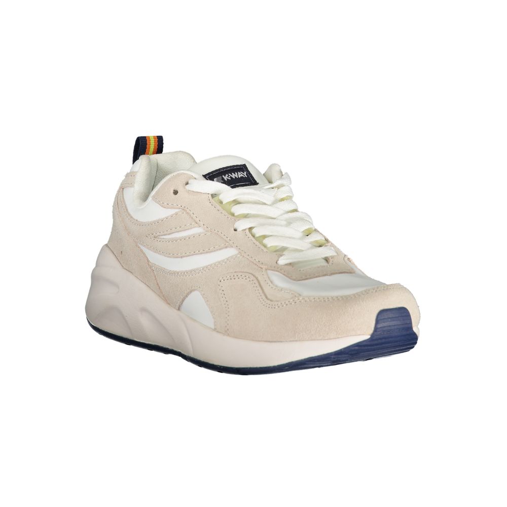 K-WAY – Beigefarbener Nylon-Sneaker