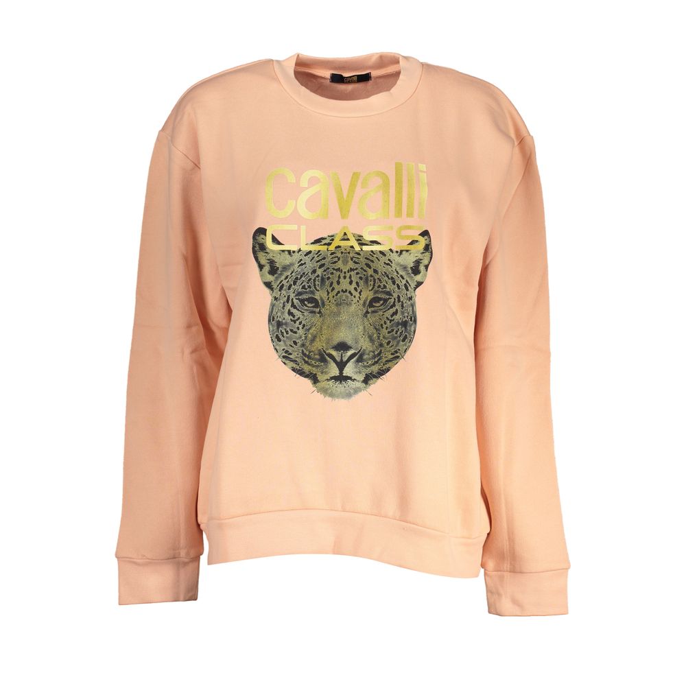 Cavalli Class Rosa Baumwollpullover für Damen