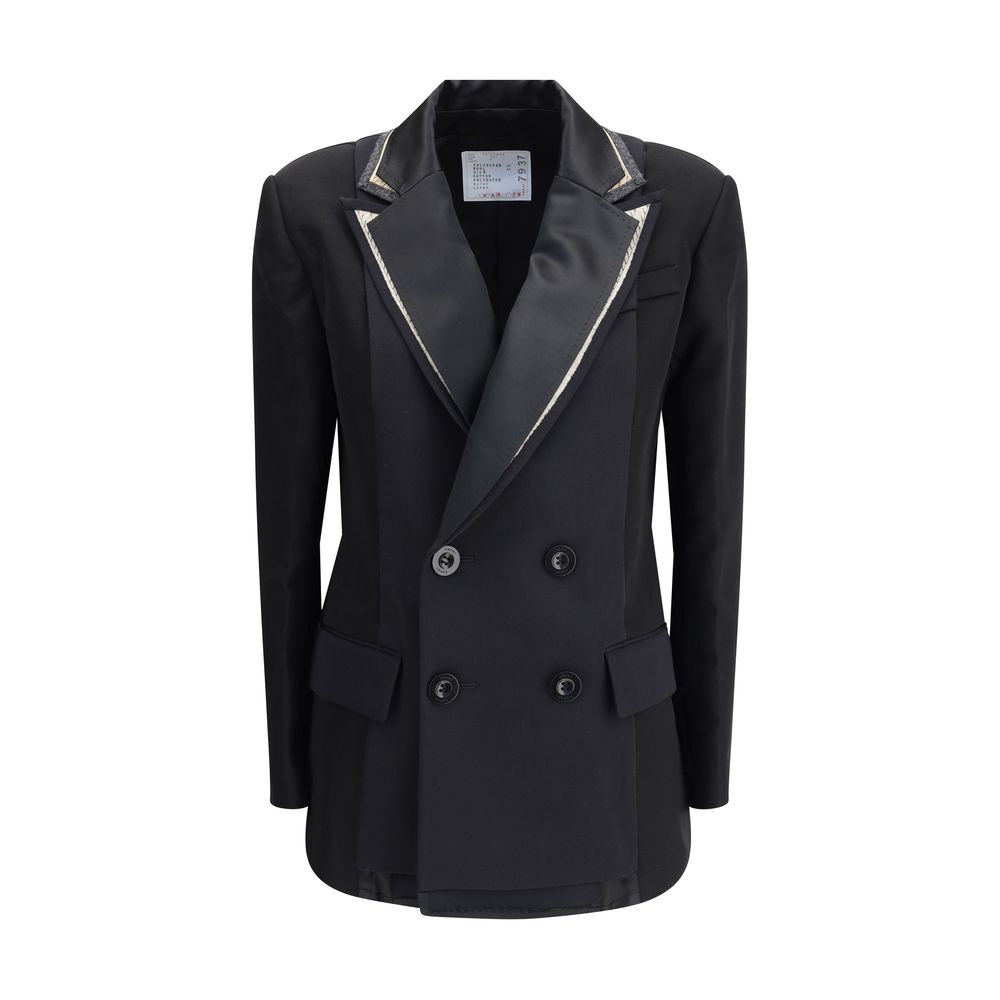 Sacai Zweireihiger Blazer mit doppeltem Revers