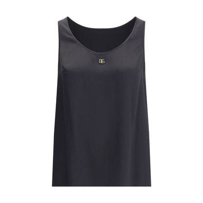 Dolce & Gabbana Black Silk Top