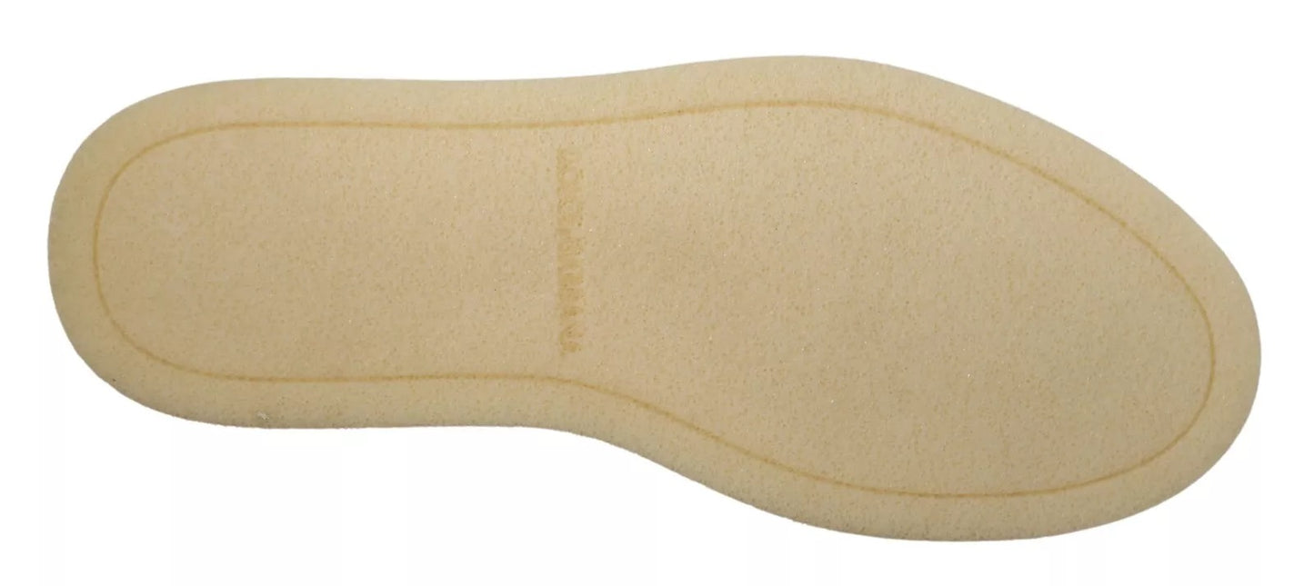 حذاء رجالي من الجلد الأبيض من دولتشي آند غابانا برباط