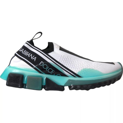 Dolce &amp; Gabbana – Slip-On-Sorrento-Sneaker in Schwarz, Weiß und Blau