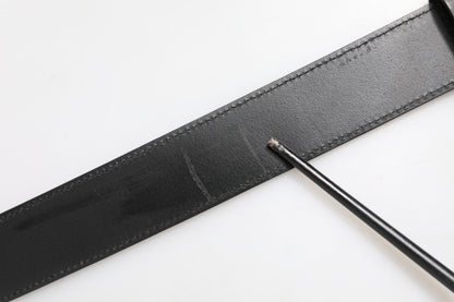 Dolce &amp; Gabbana – Klassischer Gürtel aus schwarzem Leder mit Metall-Logoschnalle