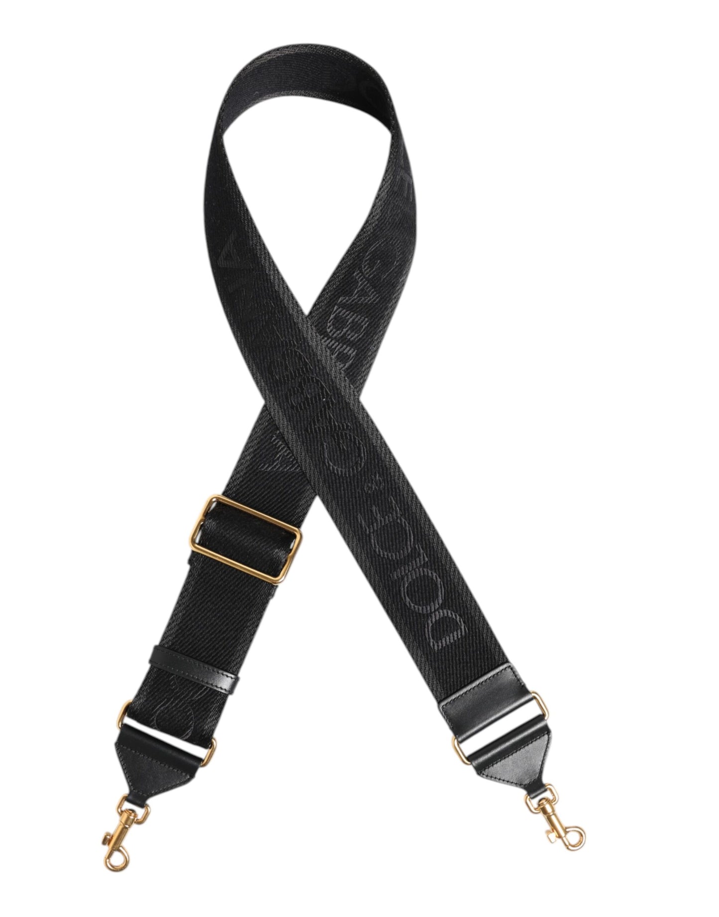 Dolce &amp; Gabbana – Schultergurt für Taschen aus massiver Viskose in Schwarz