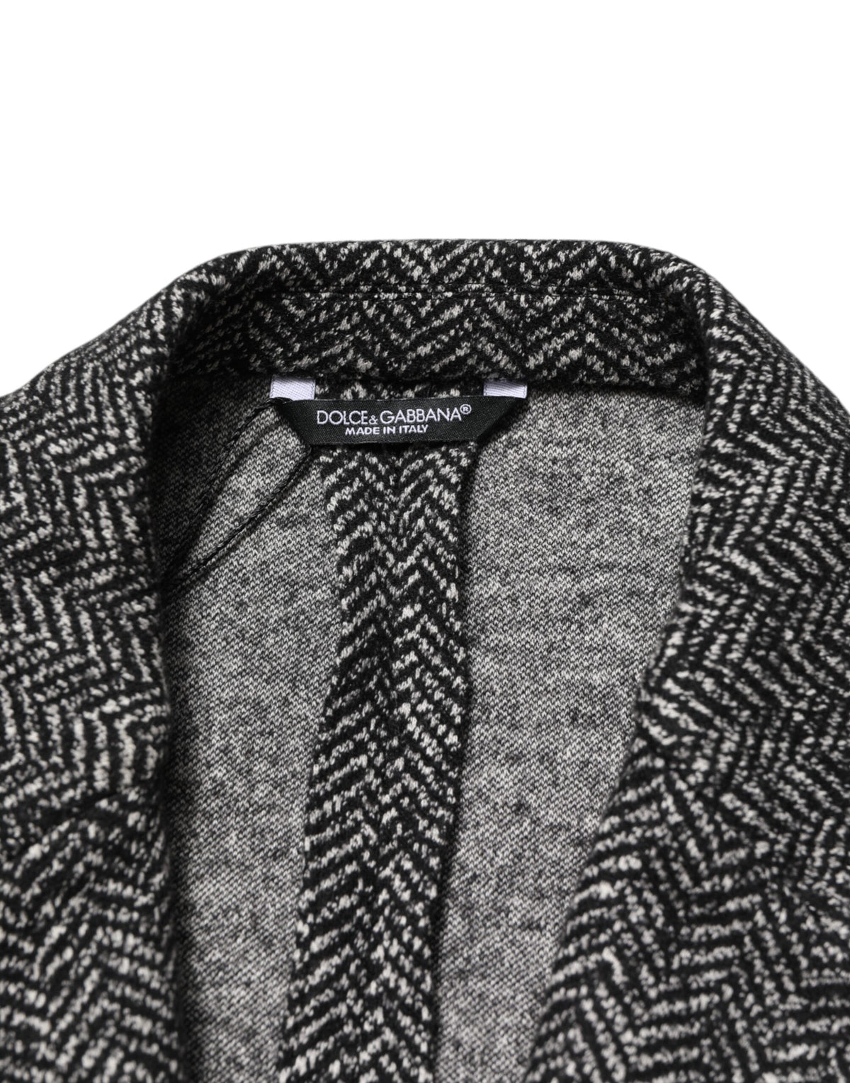 Dolce &amp; Gabbana Schwarz-Weißer Zweireihiger Herrenanzug-Blazer