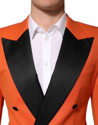 Dolce &amp; Gabbana Orange SICILIA Zweireihiger Mantelblazer