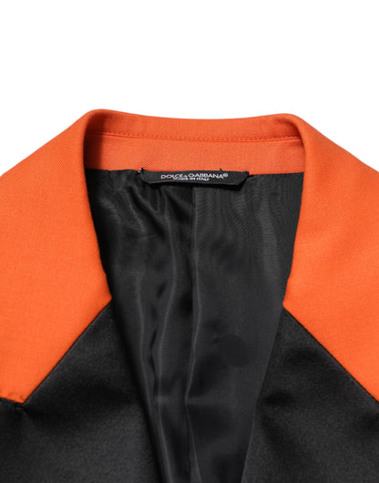 Dolce &amp; Gabbana Orange SICILIA Zweireihiger Mantelblazer