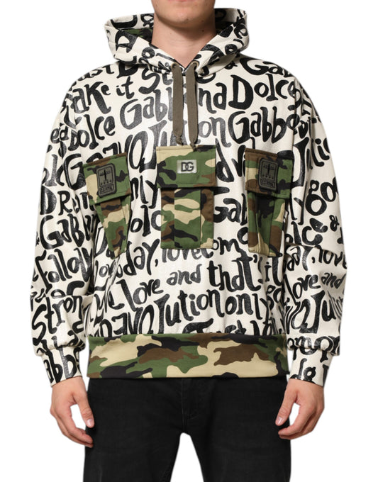 Dolce &amp; Gabbana Mehrfarbiger DGMania-Sweatshirtpullover mit Kapuze