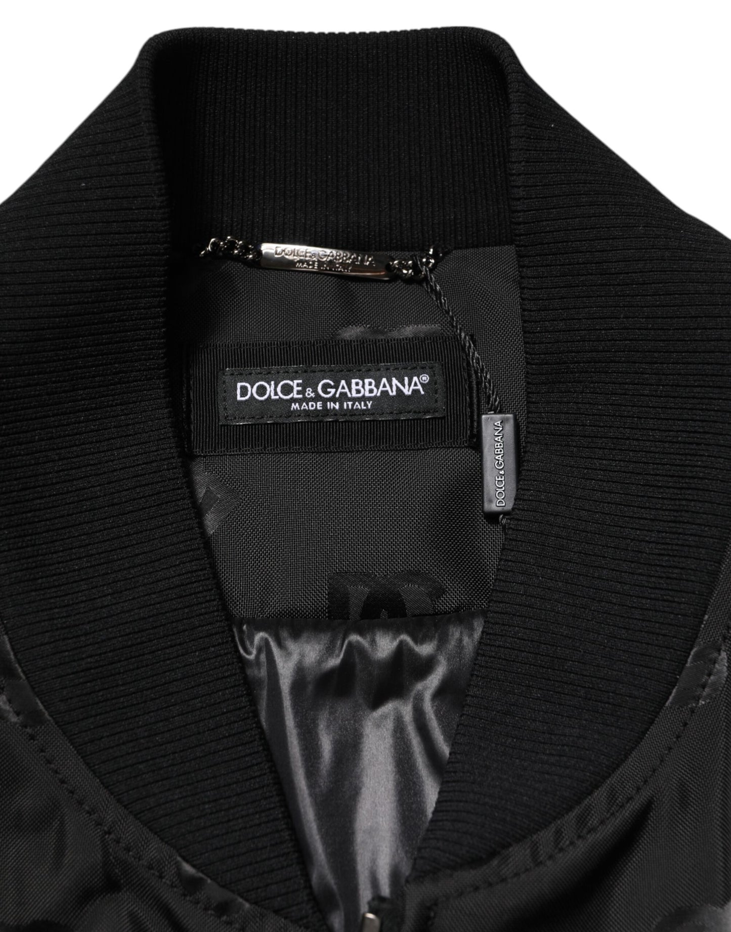 Dolce &amp; Gabbana – Schwarze Cargo-Windbreaker-Logo-Mania-Jacke