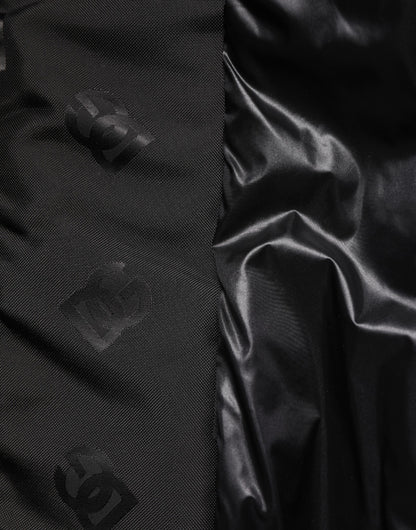 Dolce &amp; Gabbana – Schwarze Cargo-Windbreaker-Logo-Mania-Jacke