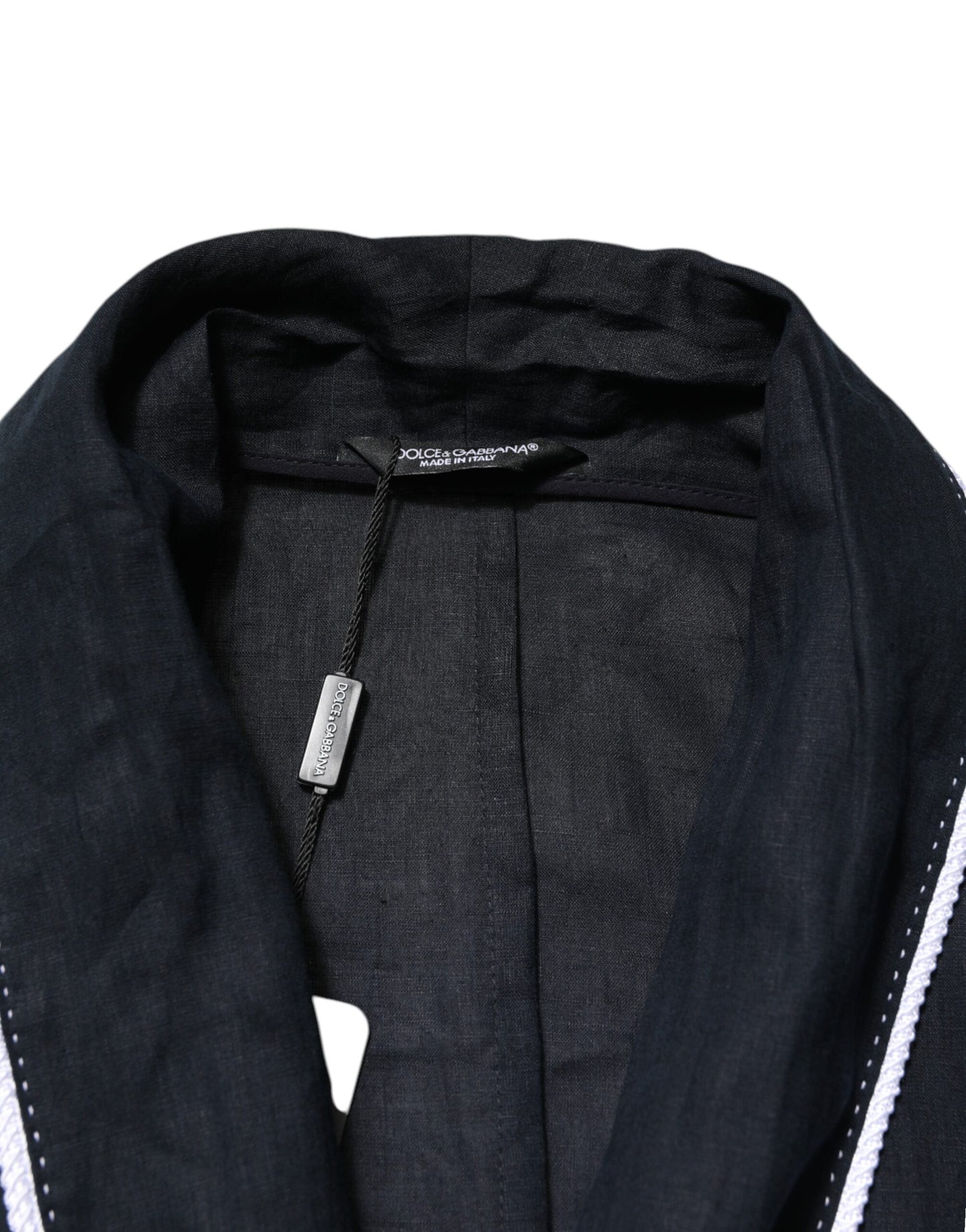 Dolce &amp; Gabbana Dunkelblaue DG-Stickereijacke Robe Blazer