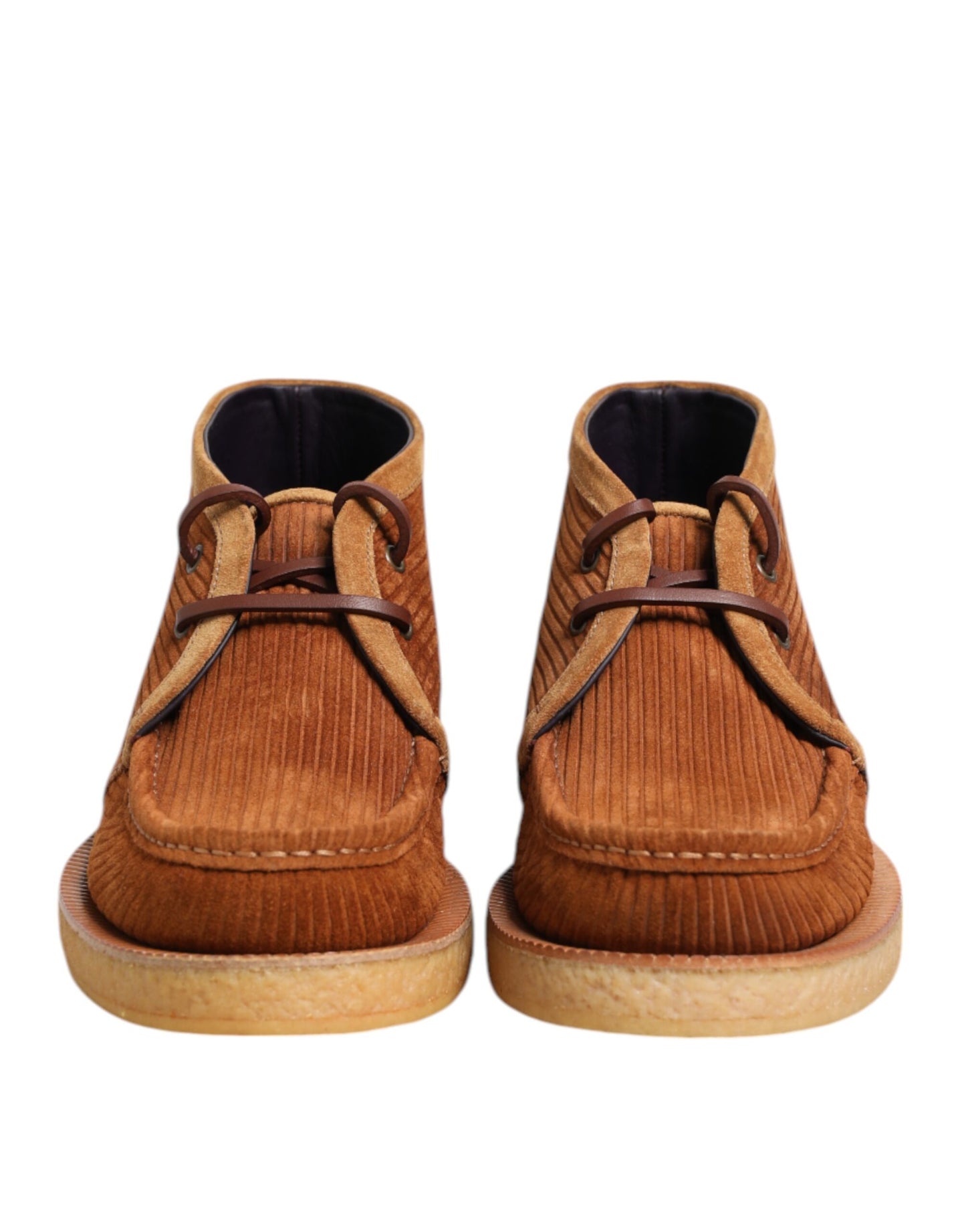 Dolce &amp; Gabbana Braun Wildleder Nubuk Leder Desert Ankle Boots Schuhe