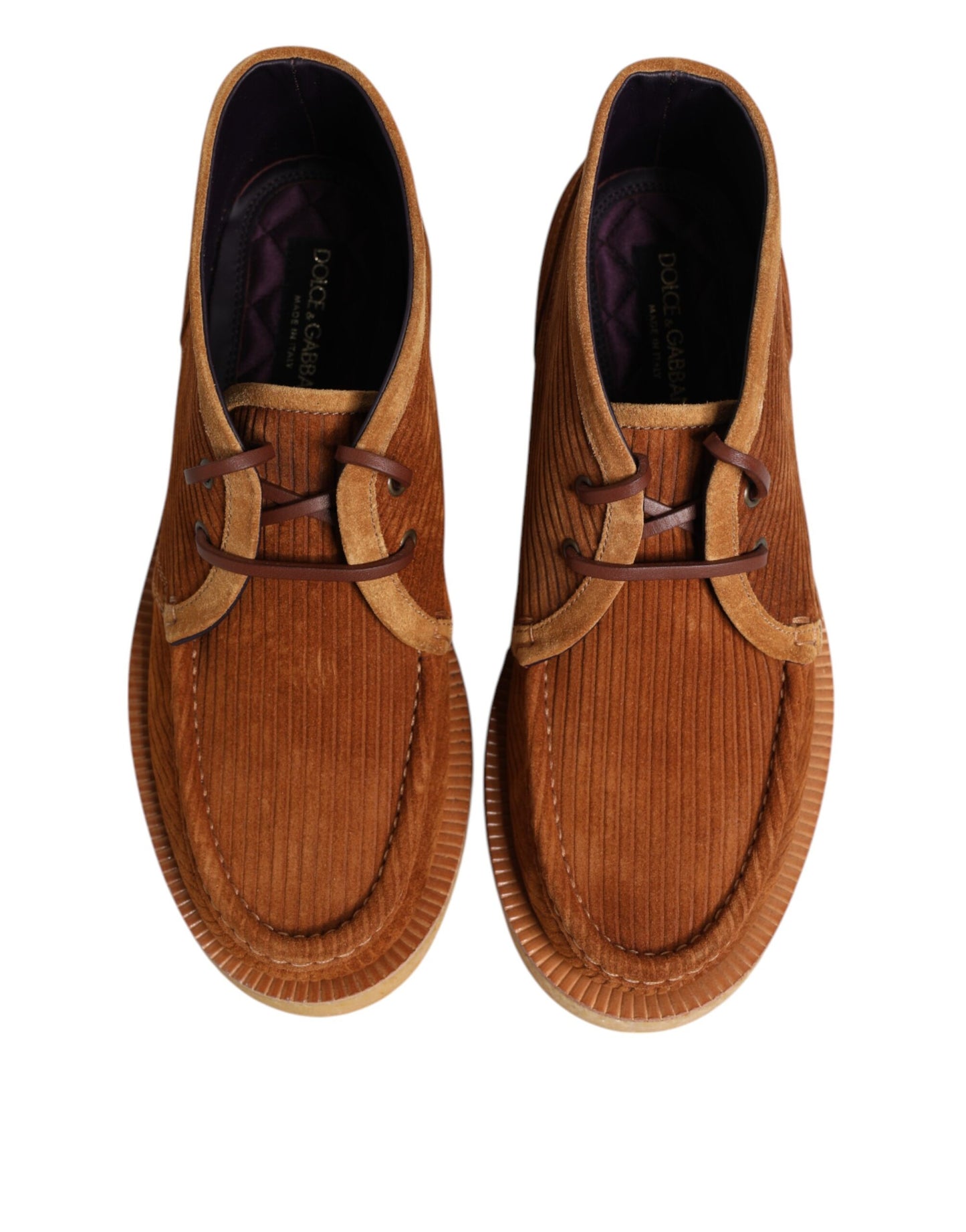 Dolce &amp; Gabbana Braun Wildleder Nubuk Leder Desert Ankle Boots Schuhe